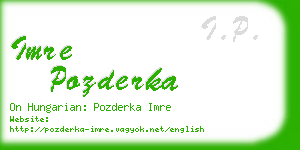 imre pozderka business card